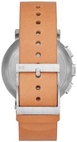 Brown leather strap for Skagen Connected Titanium Hagen Smartwatch Hybrid SKT1104