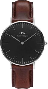 Daniel Wellington Classic Black Bristol Silver 36mm DW00100143