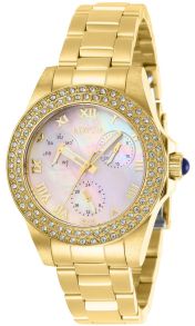 Invicta Angel Lady 34mm Stainless Steel Gold White Dial