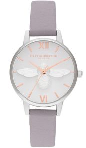 Olivia Burton 3D Bee Midi Dial Grey Lilac Rose Gold & Silver OB16AM163