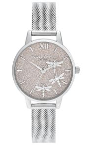 Olivia Burton Dancing Dragonfly Blush Glitter & Silver OB16GB02