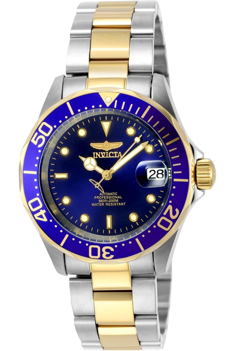 Gold and blue invicta watch outlet